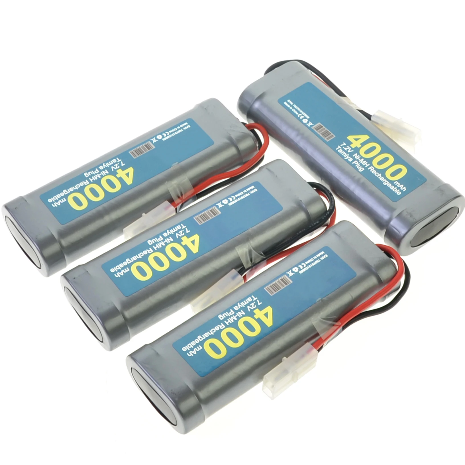 2-5x Tamiya RC 7,2 V 4000mAh Серый штекер NiMh аккумуляторная батарея - Цвет: 4pcs