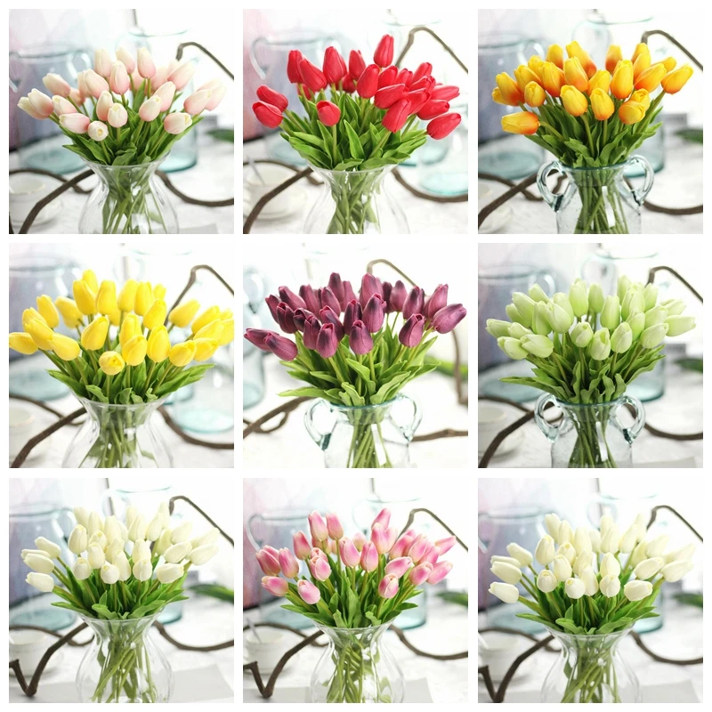 1 шт./лот мини Тюльпаны из искусственной кожи фиолетовые романтичные