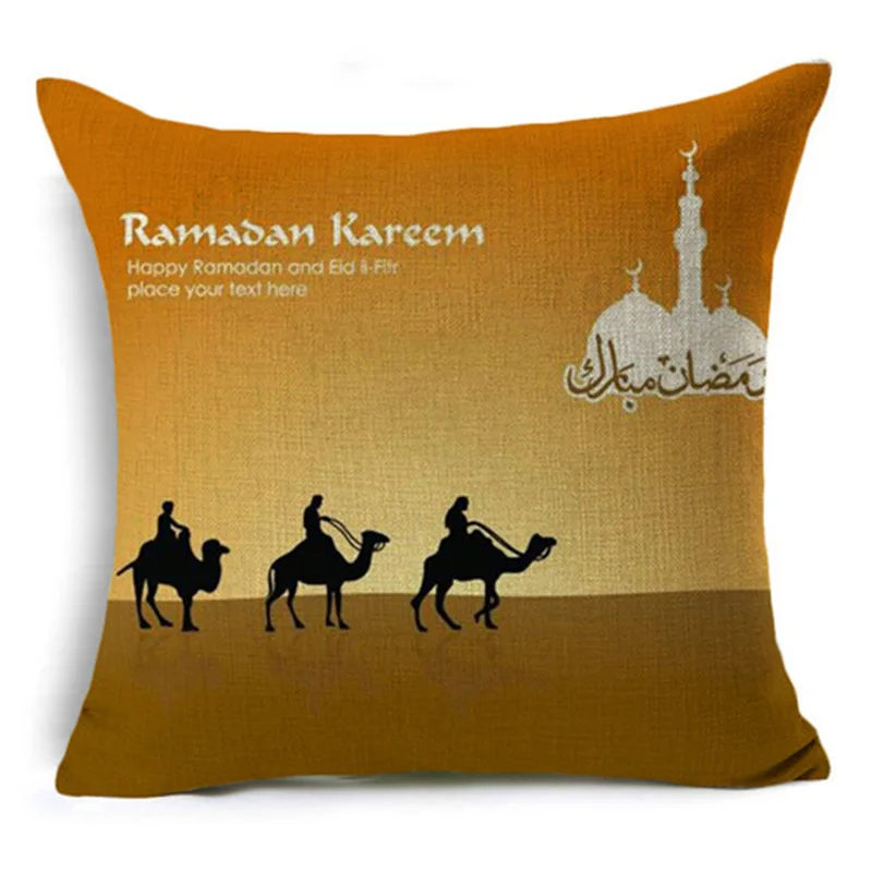 Рамадан исламский ИД Мубарак для украшения дома Наволочка Декор Диван хлопок
