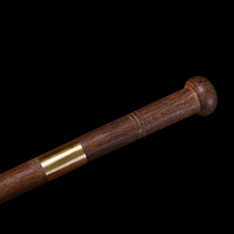 No buckle Old man's cane, crutches, 93 cm long, wood material, folding steel blade, good gifts for the elderly - Color: No buckle