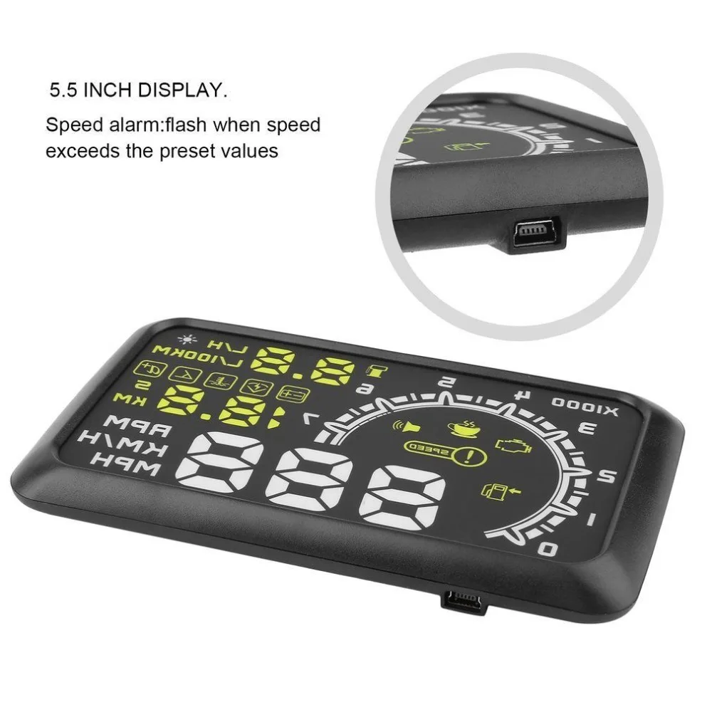 Hud Obd Head up Дисплей автомобиля Obd2 умный датчик Кош Computador де Dordo Velocimetro Авто Спидометр