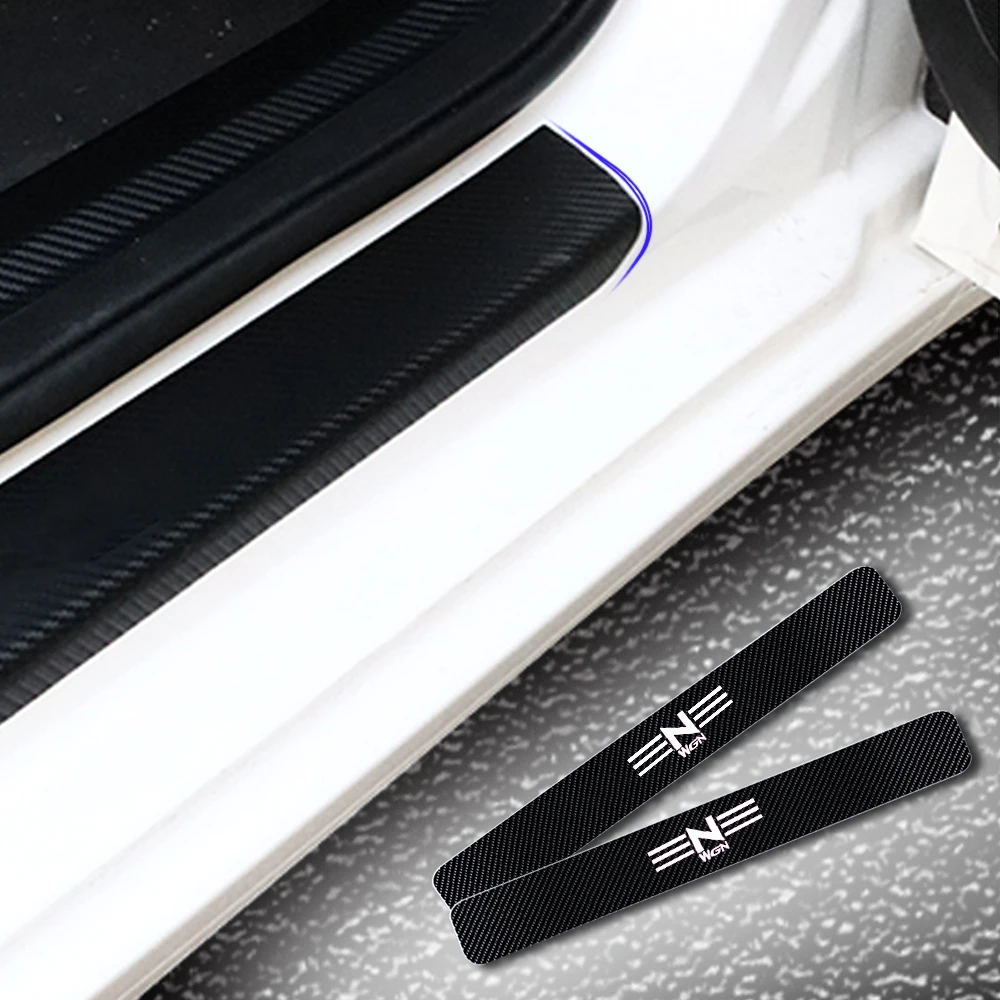 Для Honda N-WGN, защита порога, накладки на педаль, Накладка на порог, наклейка из углеродного волокна, против царапин, против скольжения, для стайлинга автомобилей