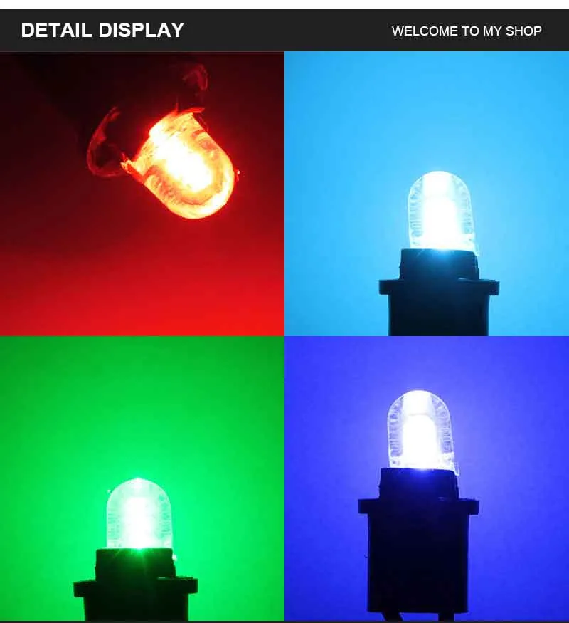 2 шт T 10 194 168 W5W COB 8 SMD 1 Вт 80 люмен кремнезема супер яркий светодиодный светильник с поворотом на сторону лампы 12 В постоянного тока