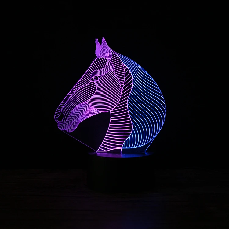 Высокое качество 3D разноцветная лампа 7 видов цветов Детский Ночной светильник с