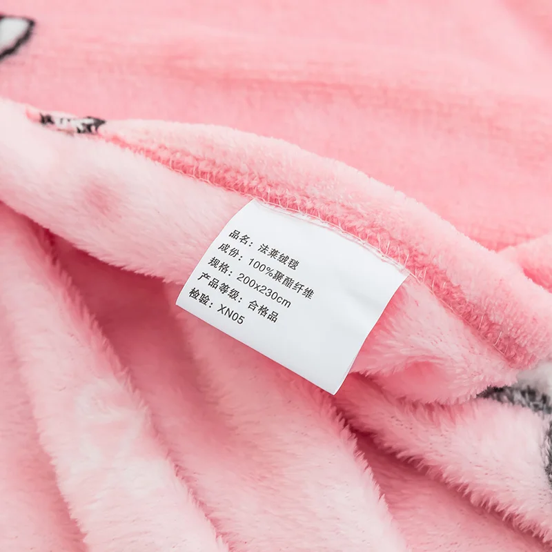 LREA розовый хлопок кот коралловый флис пледы покрывала одеяло для кроватей зимний