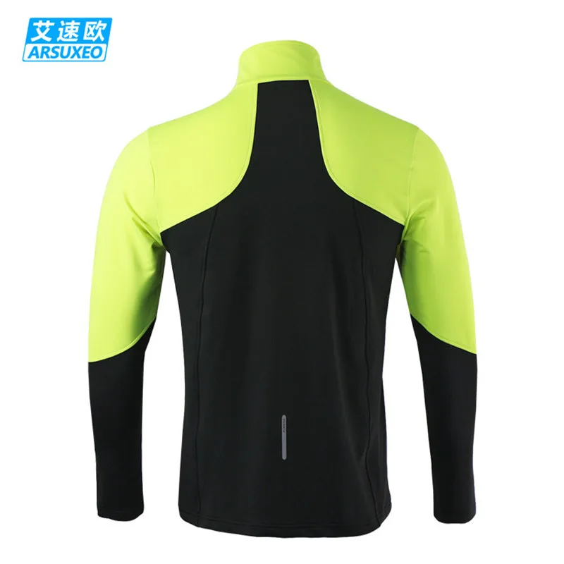 ARSUXEO сухой крой бег рубашка для мужчин Велоспорт Джерси футболка с длинным