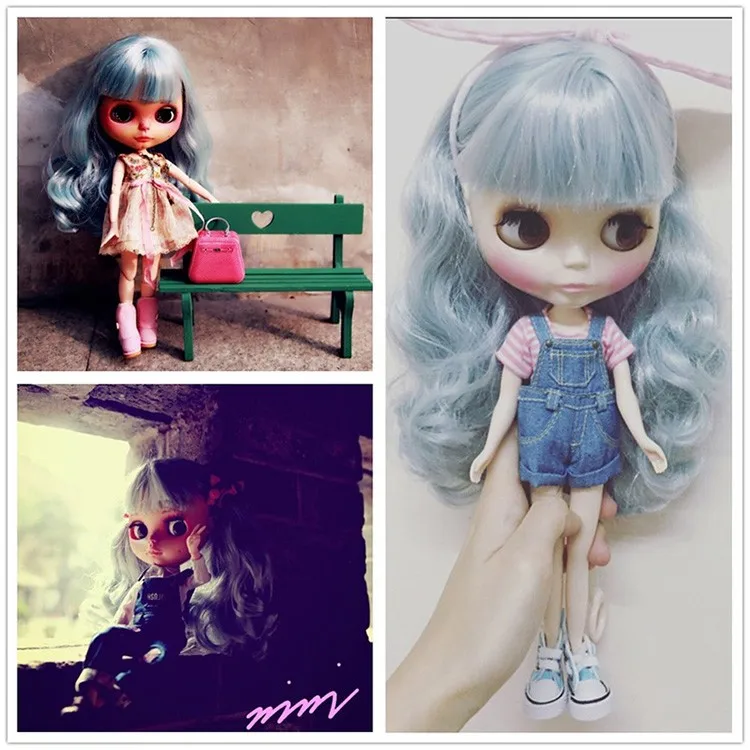 ICY Nude Blyth кукла серия No.280BL400/6005 синий микс зеленые волосы с челкой белая кожа 1/6 BJD, Jerryberry, Pullip, Licca