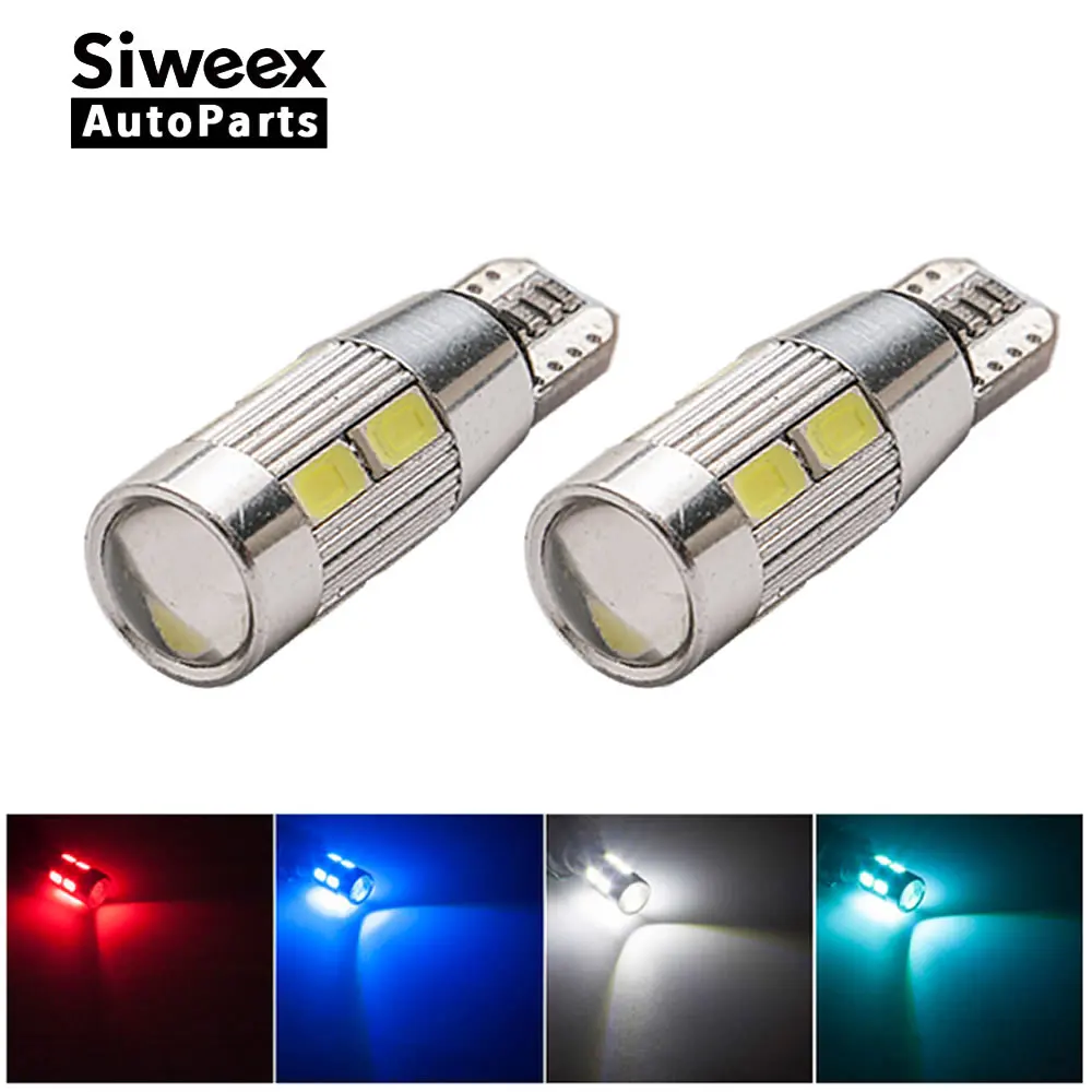 2x W5W светодиодный T10 10 SMD 5630 5730 автомобильные лампы 168 194 светильник поворота свет