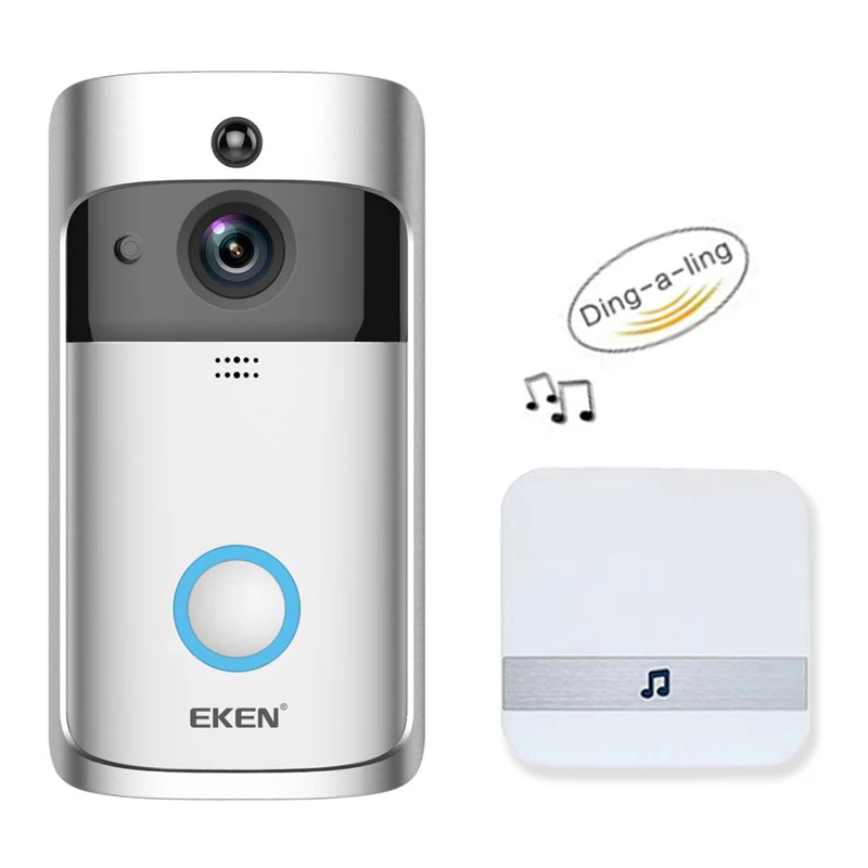 EKEN V5 Smart WiFi видео дверной звонок камера визуальный домофон с чимом ночного