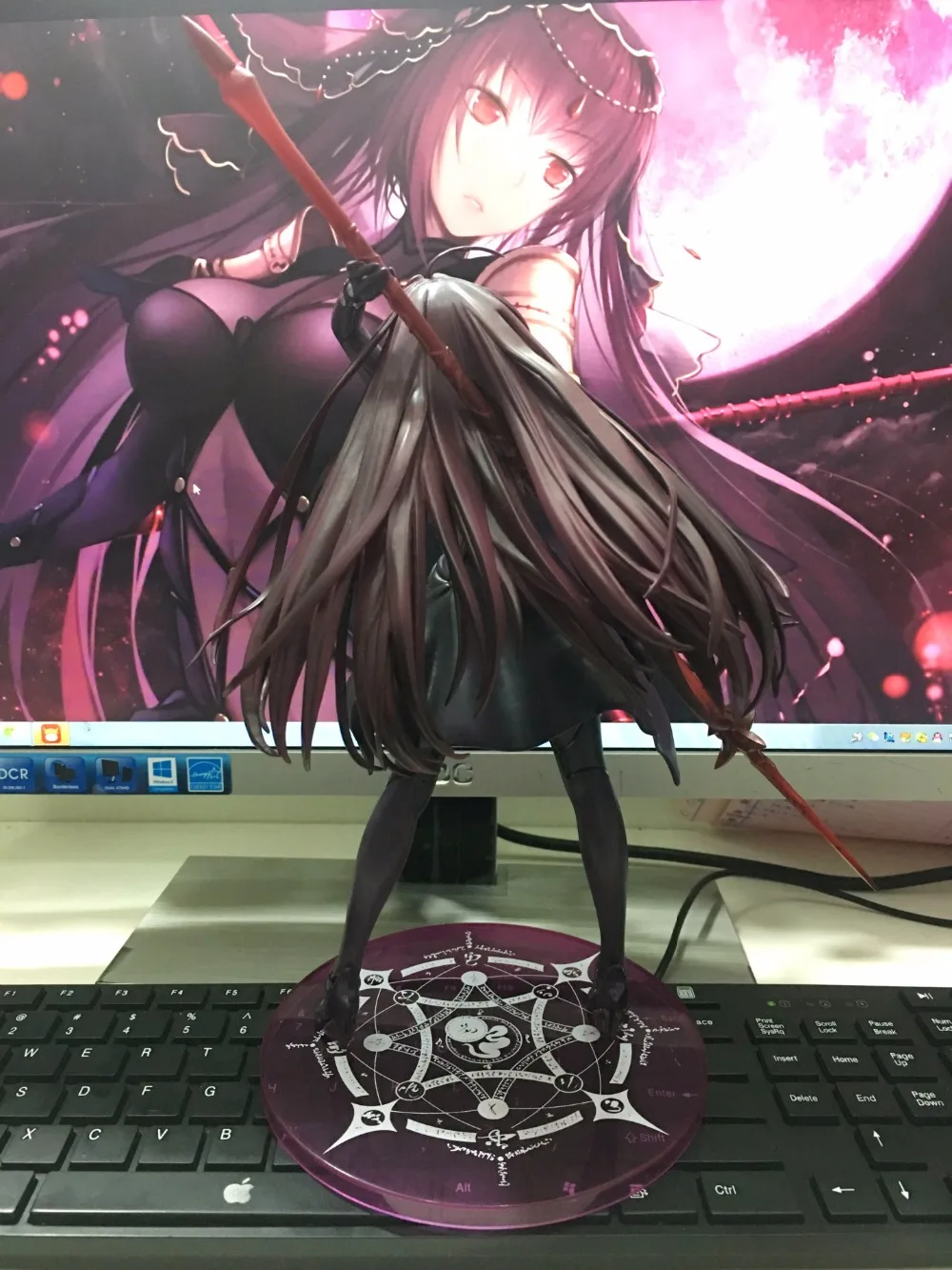 Fate/Stay Night Экшн фигурки Fate Grand Order Lancer Scathach фигурка игрушка 270 мм Аквамарин аниме