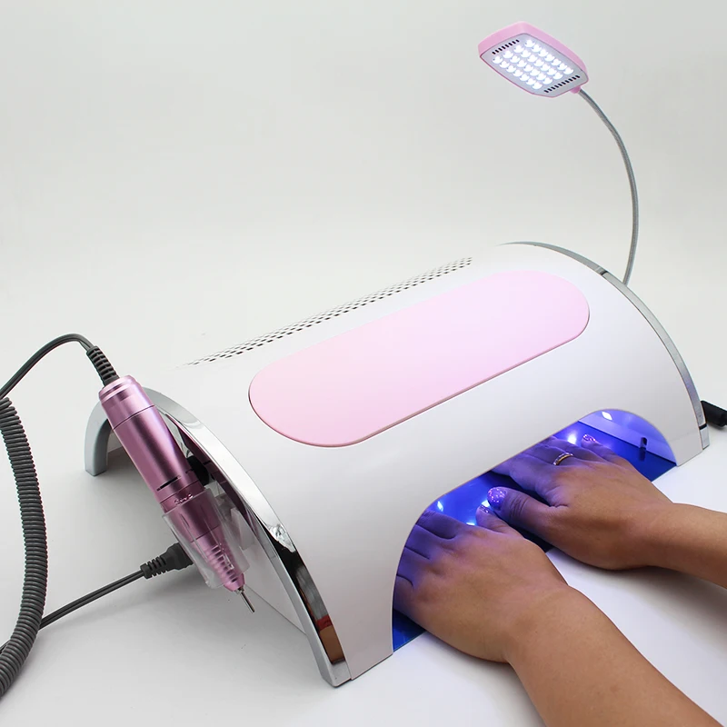 

nail art machine Nail Milling Machine Dust Suction Vacuum 54W LED Nail UV Lamp Metal Polisher nail drilling machine