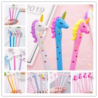 0 380 5mm creative unicorn flamingos gel pen signature pen escolar papelaria for office school writing supplies stationery gift