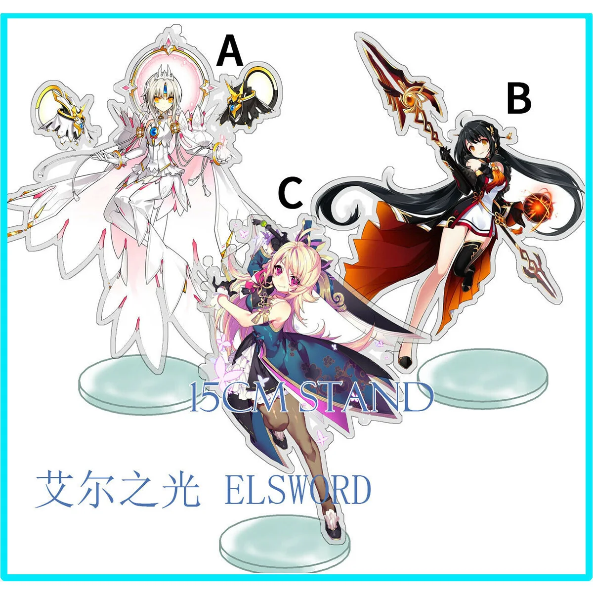 Акриловая фигурка стенд дисплей ELSWORD Elesis Eve Аниме Девушки двухсторонняя 15