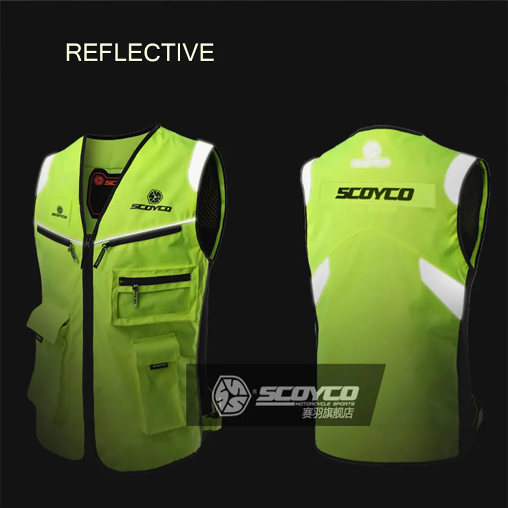 Жилет для езды на мотоцикле SCOYCO 21 светоотражающая куртка MBX/MTB/ATV флуоресцентный
