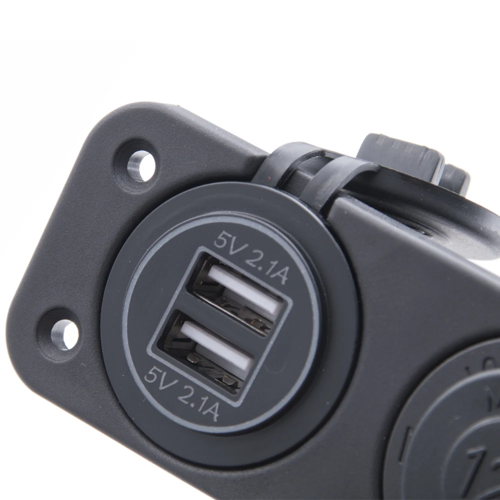 4.2A 2in1 гнездо для автомобильного прикуривателя с двумя портами USB универсальный