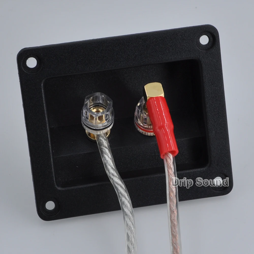 

2pcs 2-Way Speaker Junction Box Speaker Copper Wiring Terminal Binding Post 92x80mm Type-I