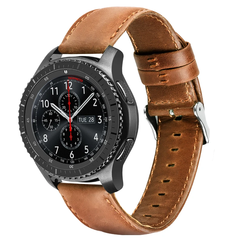 ASHEI 22 мм 20 мм ремень из натуральной кожи для Samsung Galaxy Watch 46mm 42 мм активный Шестерни S3 S2 классический frontier Туфли с ремешком и пряжкой