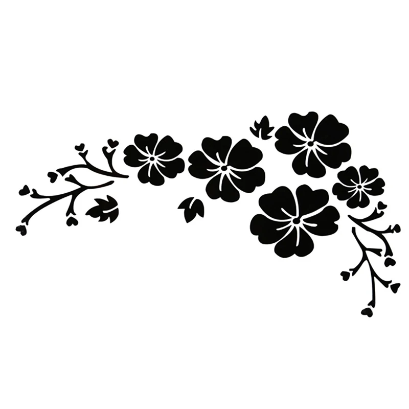 2 шт. забавные наклейки для автомобиля с цветочным принтом розы автомобильные