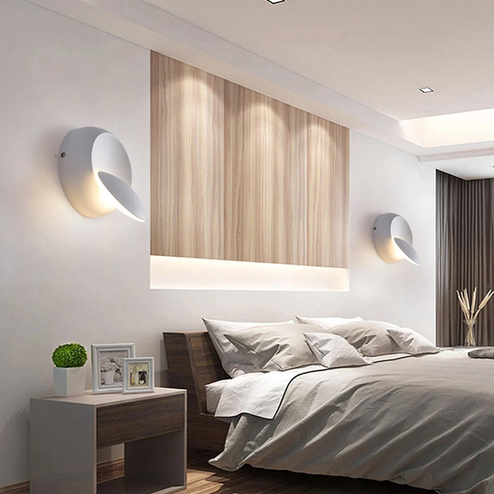 Современная светодиодный ативная светодиодная настенная лампа с вращением на 360