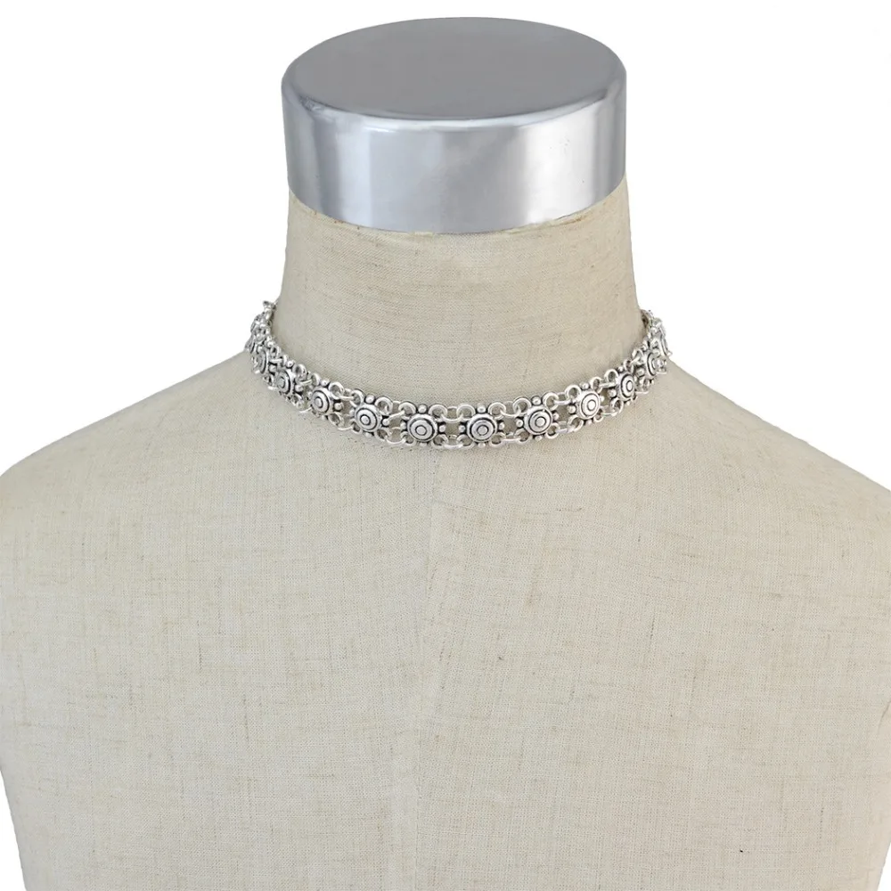 Afghan Vintage Silver Bells Statement Necklace Turkish Jewelry Bohemian Collar Choker Necklaces Party Jewelry collier femme