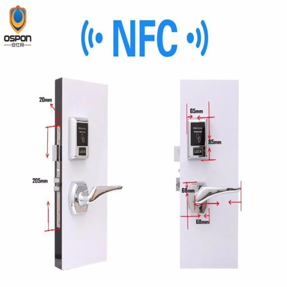 NFC замок Android умный NFC замок двери гостиницы OS7710NFC
