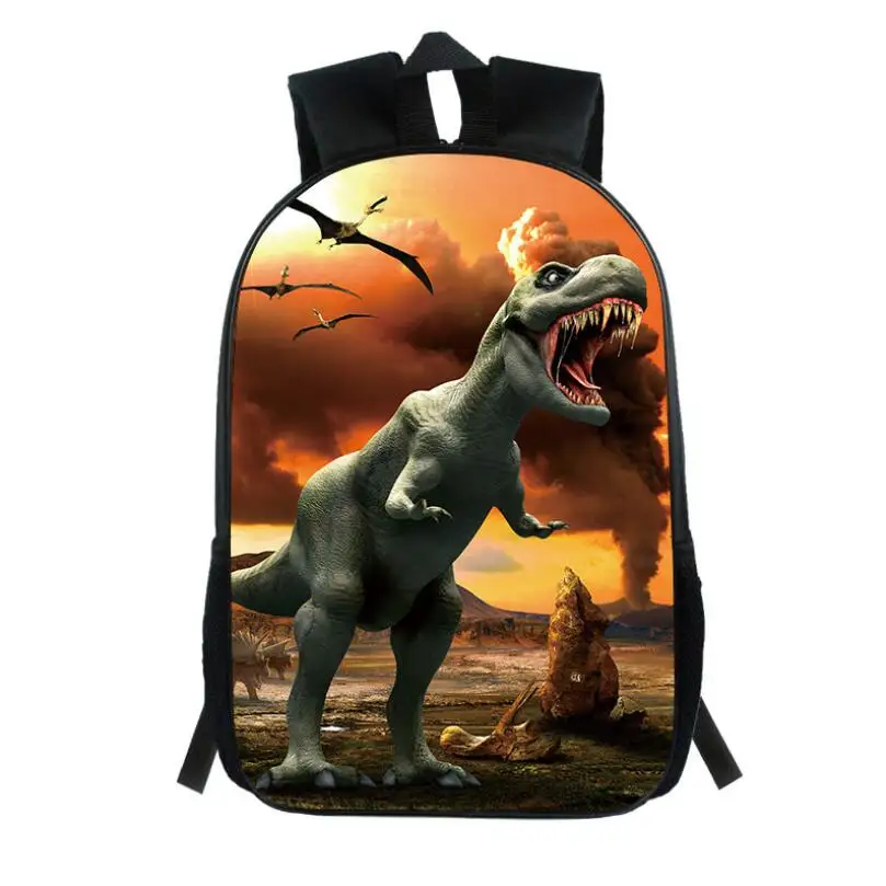 Детская школьная сумка с 3d принтом динозавра крутая в виде животных для детей