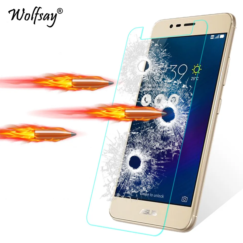 2 шт. Защитное стекло для Asus Zenfone 4 Max ZC520KL закаленное защитная пленка Wolfsay|screen protector