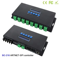 bc 216 16 channels led artnet controller dc5v 24v artnet to spi dmx pixel light led controllertwo port2512 channelsoutput