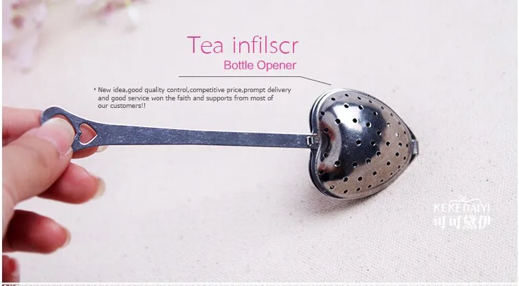 Бесплатная доставка 1 шт. в форме сердца ложка-ситечко для чая ситечко из