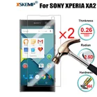 XSKEMP 2 шт.лот, ультратонкое закаленное стекло для SONY XPERIA XA2, устойчивая к царапинам Противоударная Защитная пленка для ЖК-экрана