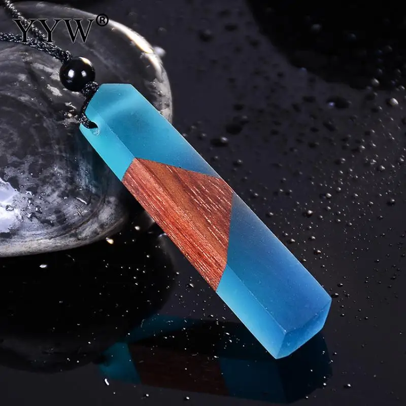 Женское и мужское ожерелье ручной работы винтажные деревянные ожерелья из смолы