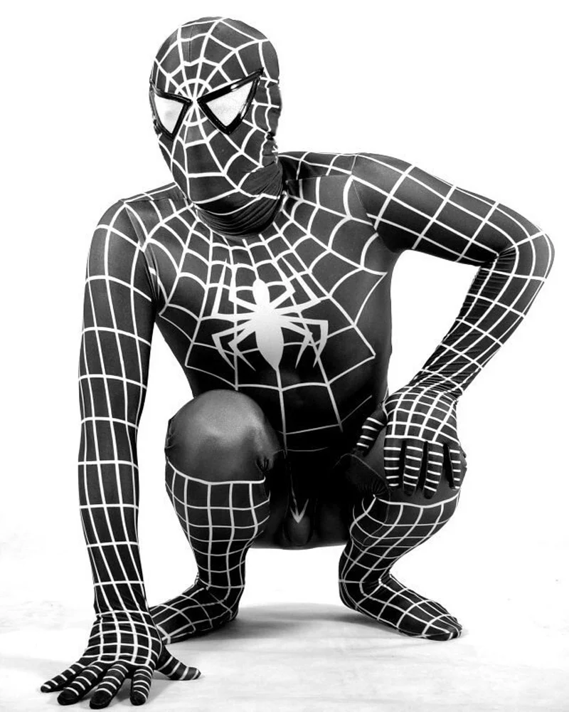 Косплей Синий лайкра/купальник из спандекса Человек паук Герой зентай костюм для