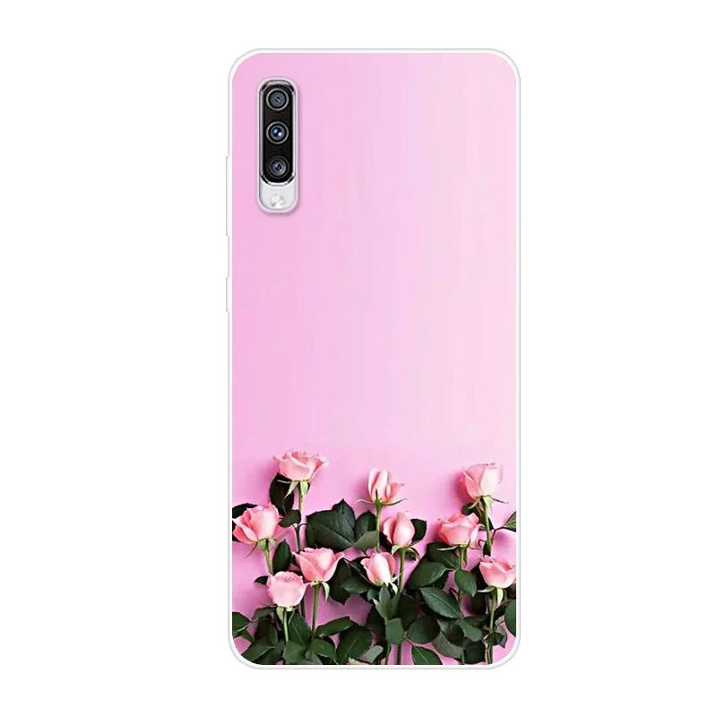 Чехол с рисунком для Samsung Galaxy A70 мягкий силиконовый чехол из ТПУ телефона A 70 милые