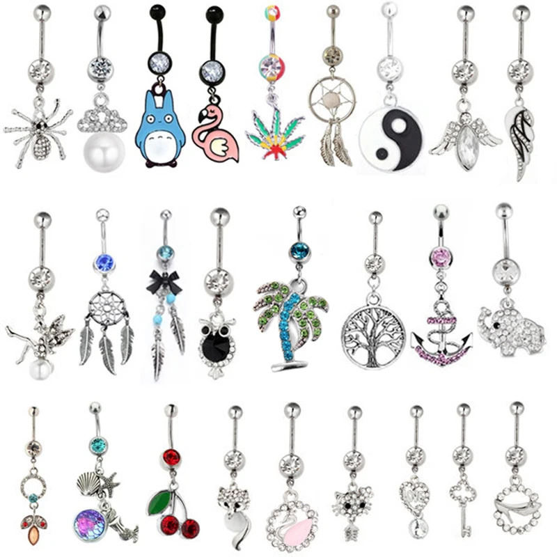 1 шт. Новое поступление кулон пупка кольца сексуальное тело стержни для пирсинга