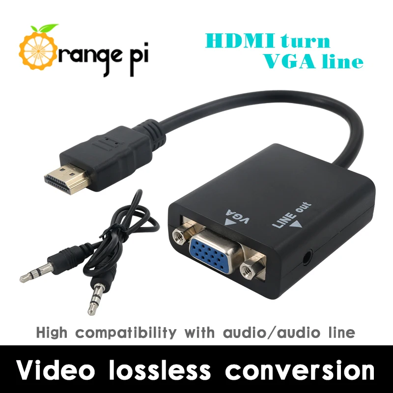 Новая модель HDMI к VGA кабель для Orange PI заводского качества, работа с монитором до 720P