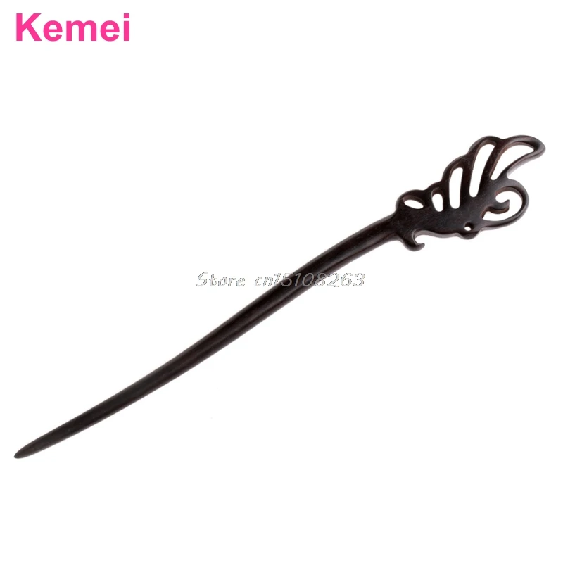 

Women Wooden Hair Stick Pin Handmade Carved Wood Black Vintage Hair Accessories #Y207E# Hot Sale