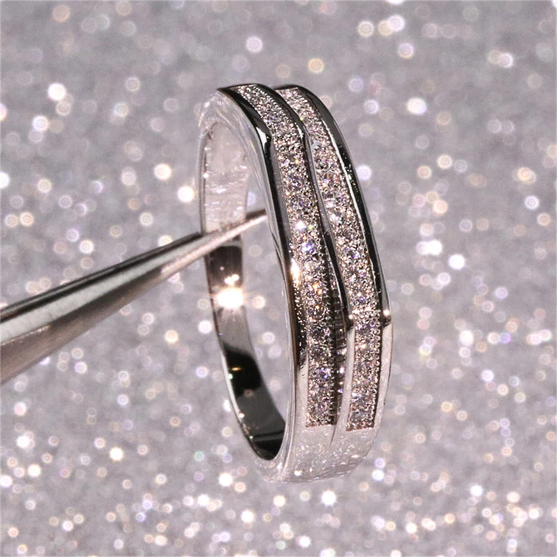 ROMAD Bling двухслойная Корона микро круглые фианиты кольца для вечеринок