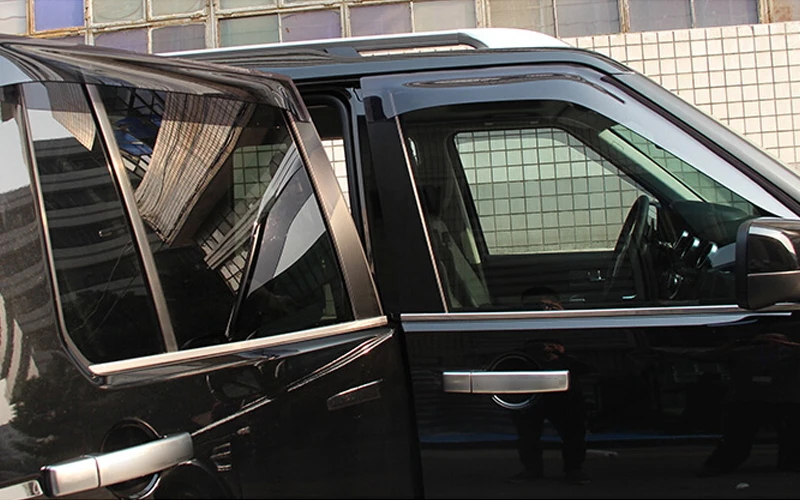 Столбики из нержавеющей стали для окон Land Rover LR4 Discovery 4 2010-2015 хромированная