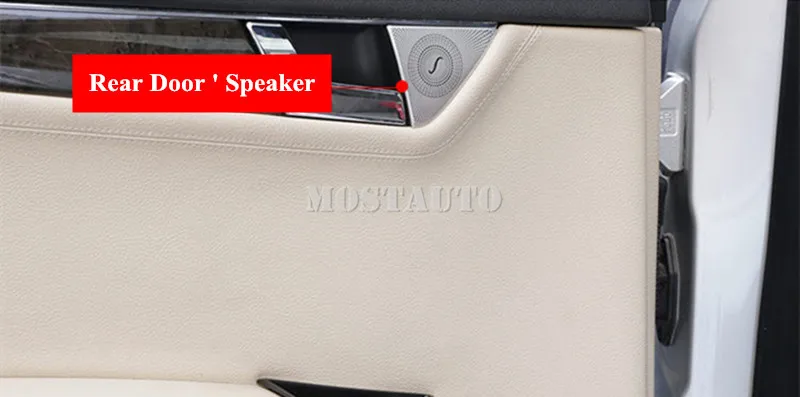 Для Benz C Class W204 Интерьер задняя дверь рамка динамика крышка отделка 2008-2013 2 шт