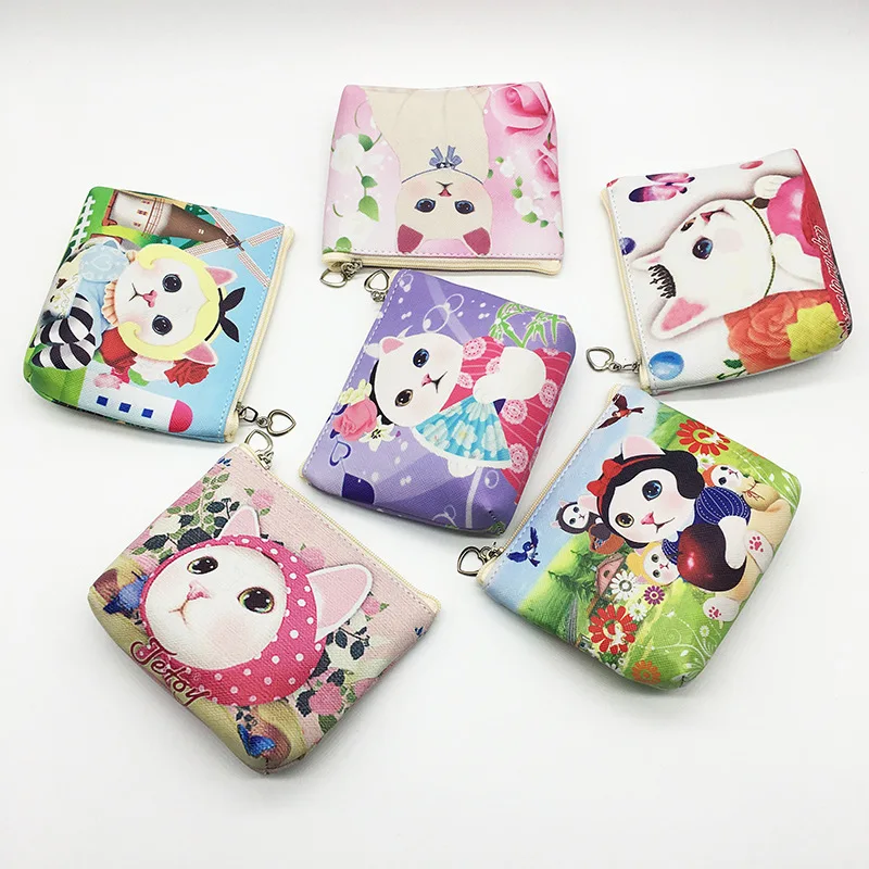 

Free ship!1lot=12pc!cute nice cat coin purse / key bag / Cosmetic pencil Bag/ cute coin mini wallet/storage bag