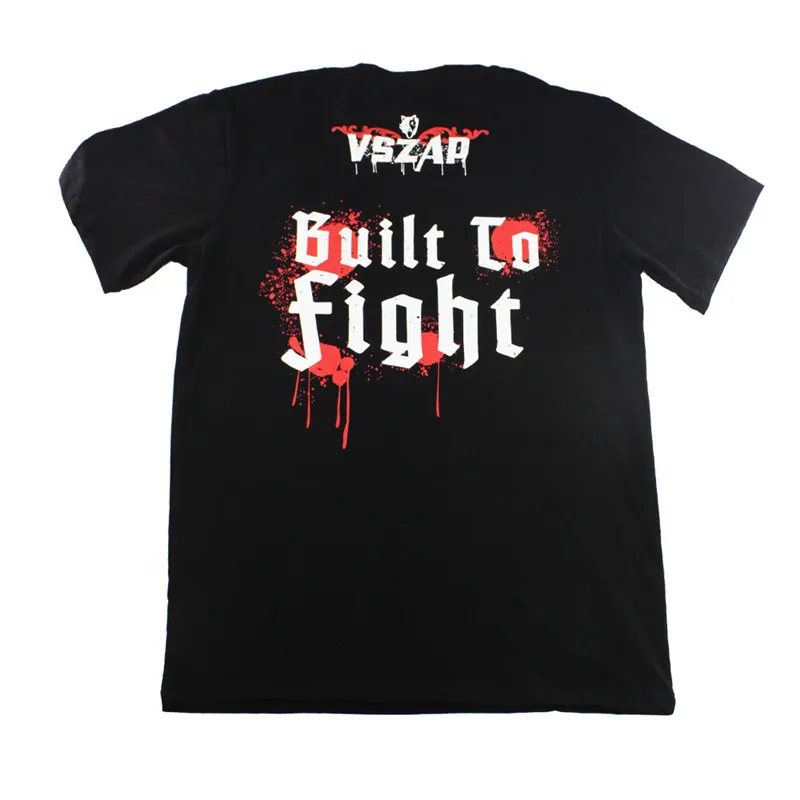 VSZAP tatami mma рубашки бой rash guard MMA Muay Thai Jujitsu с короткими рукавами спортивные тренировки Фитнес Футболка БЖЖ
