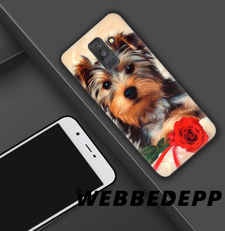 WEBBEDEPP йоркширский терьер собака Модный мягкий силиконовый чехол для Samsung Galaxy A9 A8 A7