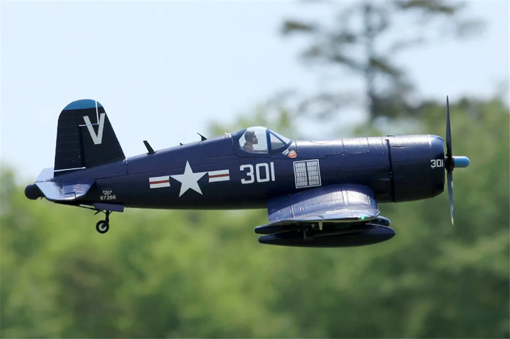 FMS 1400 мм 1 4 м F4U Corsir Blue 6CH с откидными щитками PNP RC самолет Gaint Warbird радиоуправление