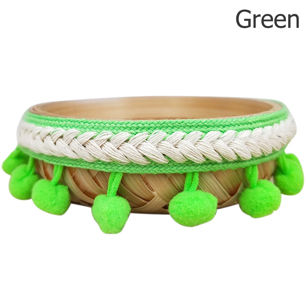 1pc polyester 5Yard/4.57m Vintage Embroidered Trim Ribbon 1.2cm Pom-pom Ball Fringe Ribbons Sewing Fabric DIY Craft for handmade | Дом и сад