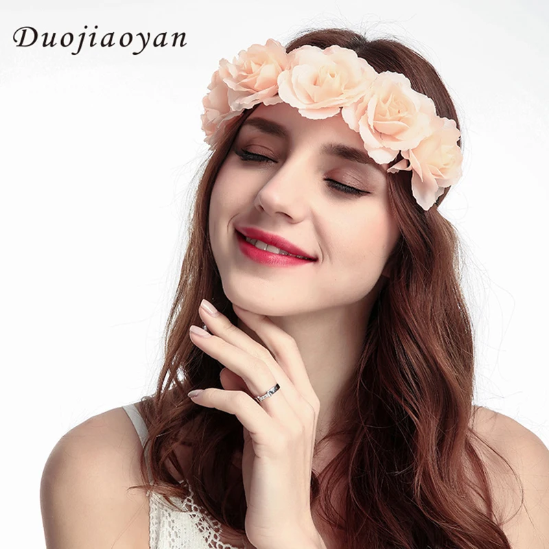 Женская модная лента для волос одноцветная эластичная гирлянда аксессуар