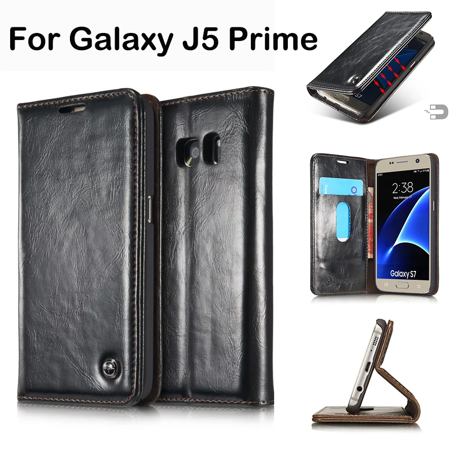Кожаный чехол для Samsung Galaxy J5 Prime g570f On5 2016 Чехол Оригинальный Роскошный кошелек