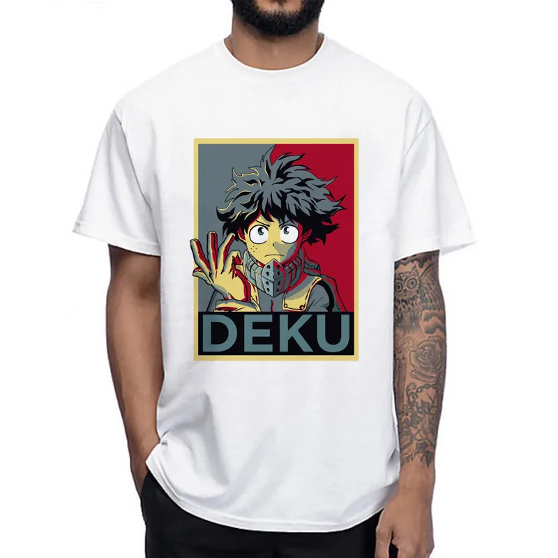 Новая футболка Boku No Hero моя геройская Академия аниме Мужская Izuku Midoriya Смешные