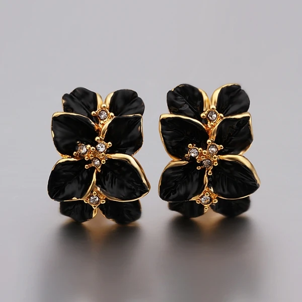 # ZKZ-143 18K Real Gold Plated Austria Crystal earring Pendant Earrings Czech rhinestone fashion stud earrings | Украшения и