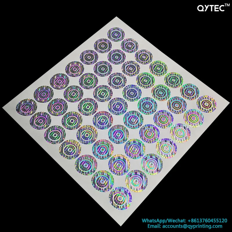 100 шт 20x20 мм круглые 2D 3D трамбовки, явная пустота, открытая гарантия, пустая безопасность, фальшивая оригинальная клейкая лента, наклейка-этикетка в виде голограммы