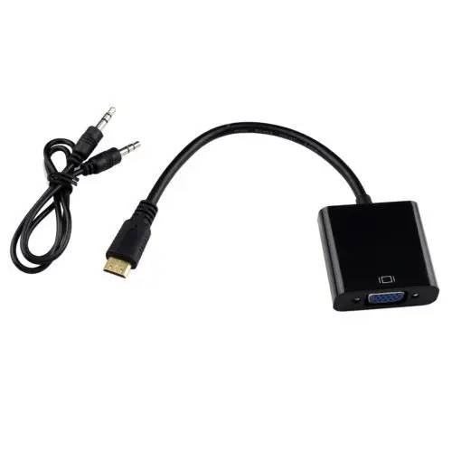 Мини HDMI штекер для VGA гнездо видео адаптер кабель с аудио 0 2 м | Компьютеры и офис